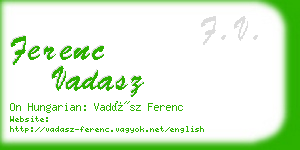 ferenc vadasz business card